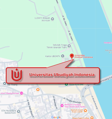 Lokasi Kampus & Peta (Google Map) Universitas Ubudiyah Indonesia Aceh Nomor